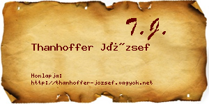 Thanhoffer József névjegykártya