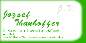 jozsef thanhoffer business card